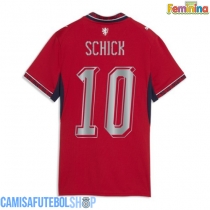 Camisa de time de futebol República Checa Patrik Schick #10 Replicas 1º Equipamento Feminina Mundo 2026 Manga Curta